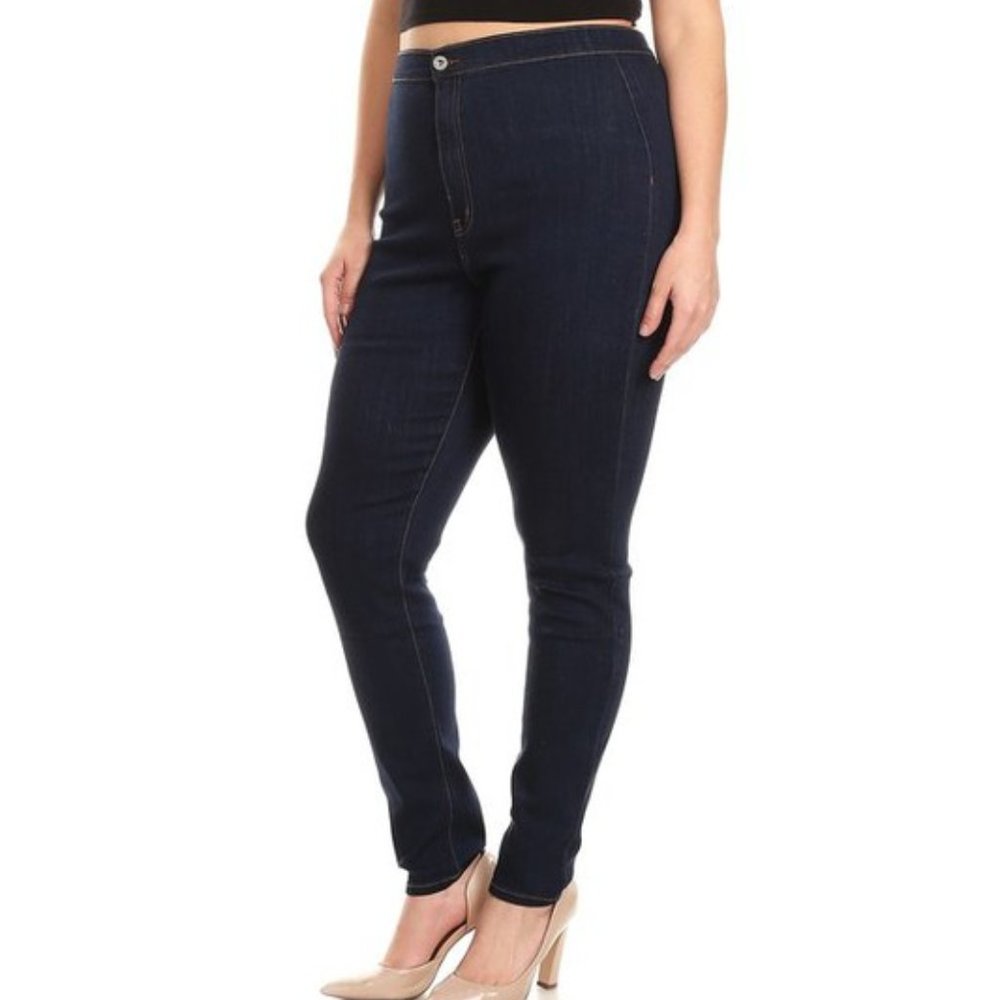 Dark Blue Stretch Skinny Jeans